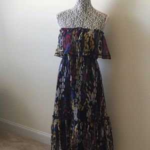 Strapless floral Dress